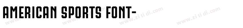 American Sports Font字体转换